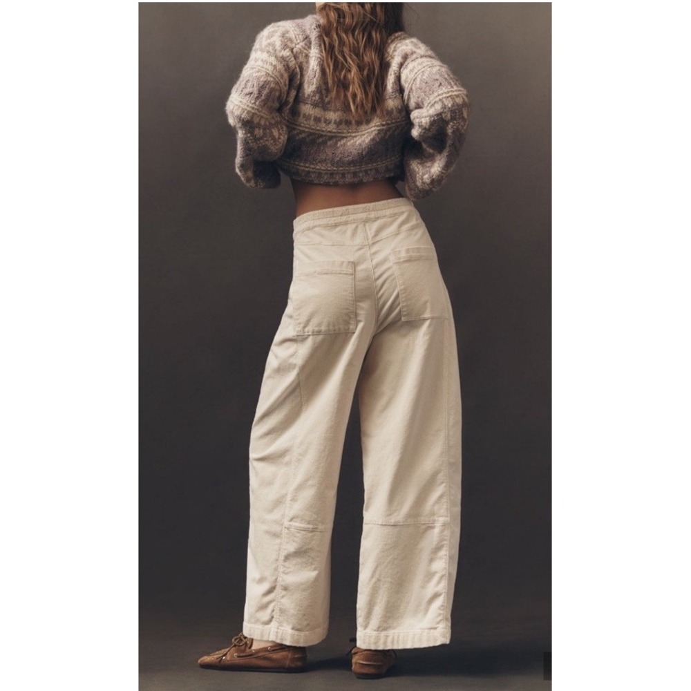 Pilcro Anthropologie Womens XL Izzie Relaxed Corduroy Pull On Barrel Pants Boho - Picture 3 of 7